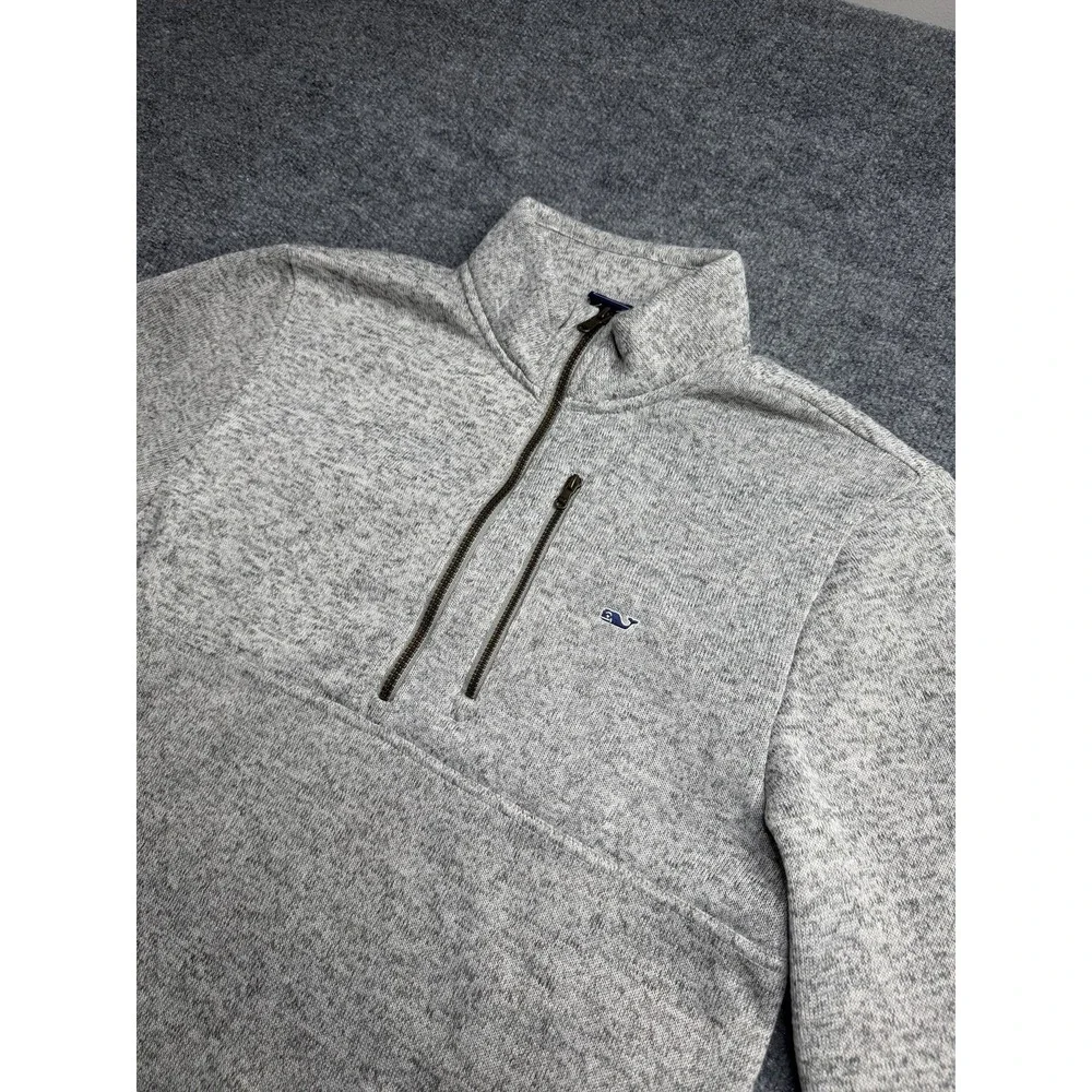 Vineyard Vines 1/4 Zip Pullover Sweater Mens Size Medium Gray